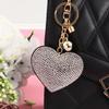 Rhinestone Heart Solid Color Bag Charm Keychain Key Ring Pendant Gift Backpack Wallet Pendant Small Gift Fashion Metal Bag Charm Travel Accessories