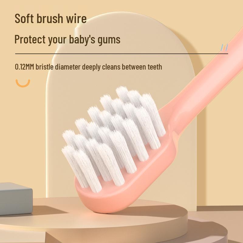 Зубная щетка с мягкой щетиной и милой цифровой ручкой для детей в возрасте 3-12 лет