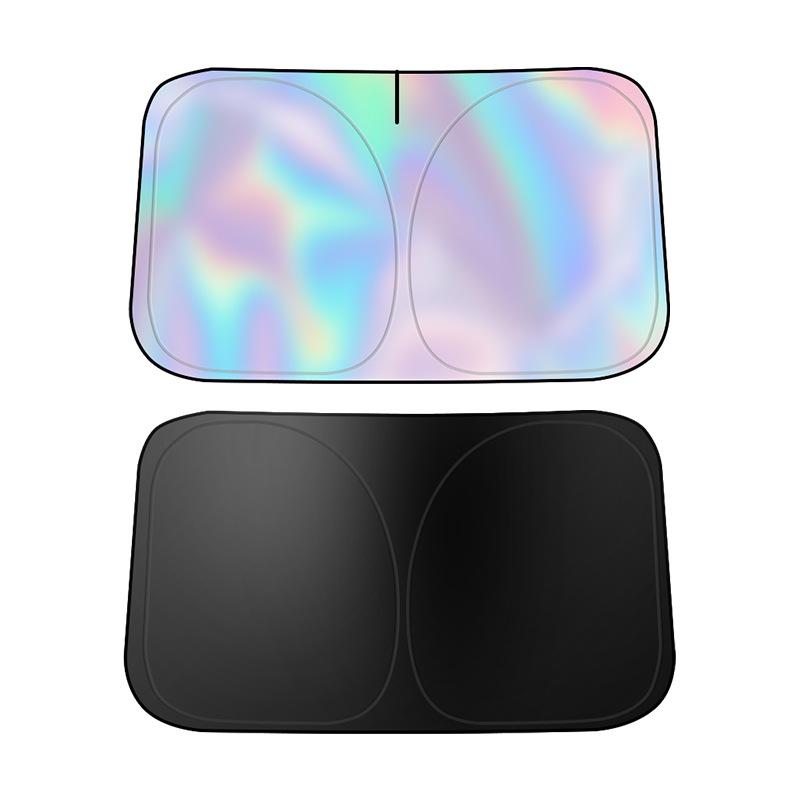 Универсальный титаново-серебряный лазерный автомобильный солнцезащитный козырек - теплоизоляция и защита от солнца