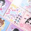 Korean Cute Cartoon Princess Lolita Girl Makeup Change Jewelry Sticker Book Kawaii Aesthetic Gril DIY Custom Dress Up Stickers