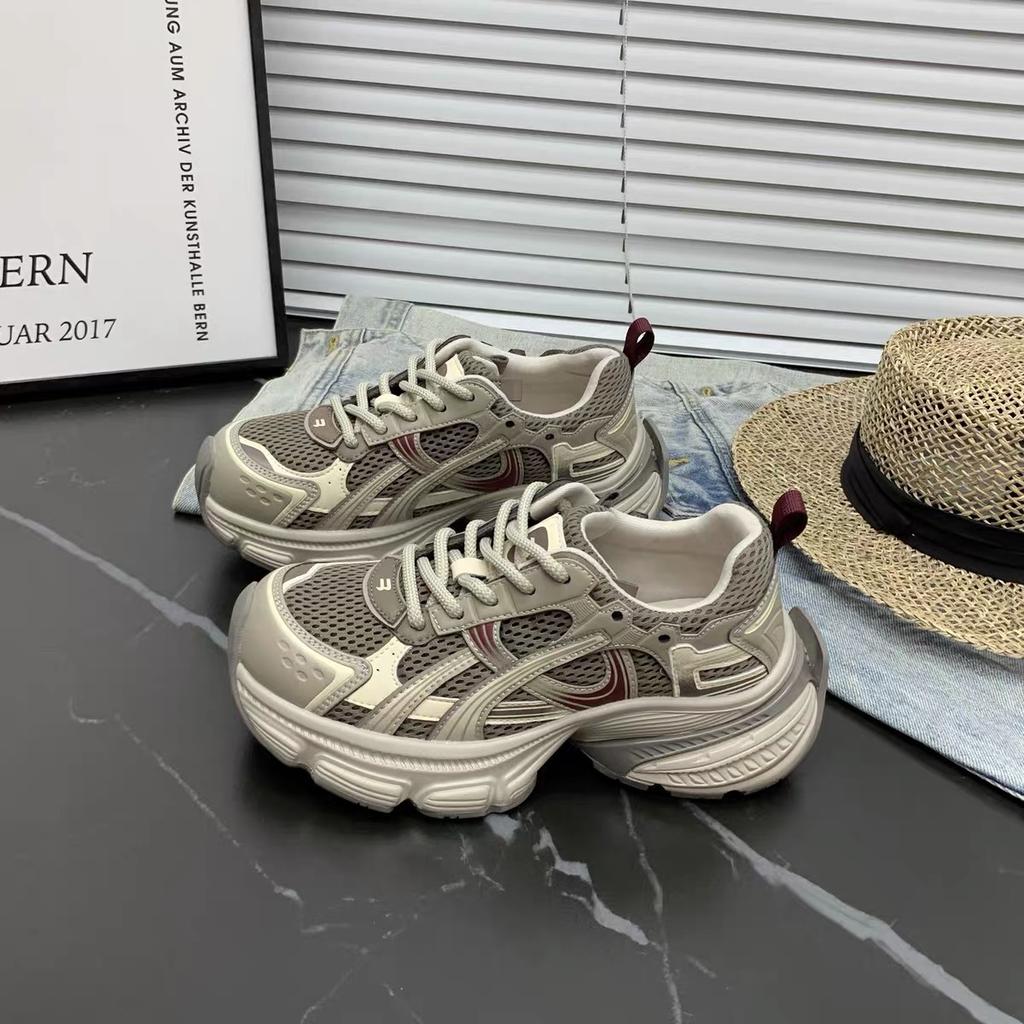 Дышащие и легкие, новая толстая подошва с увеличением высоты летом, женская повседневная спортивная обувь, обувь для путешествий, женские модели