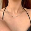 Colorful Glass Long Y-Shaped Necklace Metal Collarbone Chain Gold Silver Color Tassel Necklace Party Body Jewelry