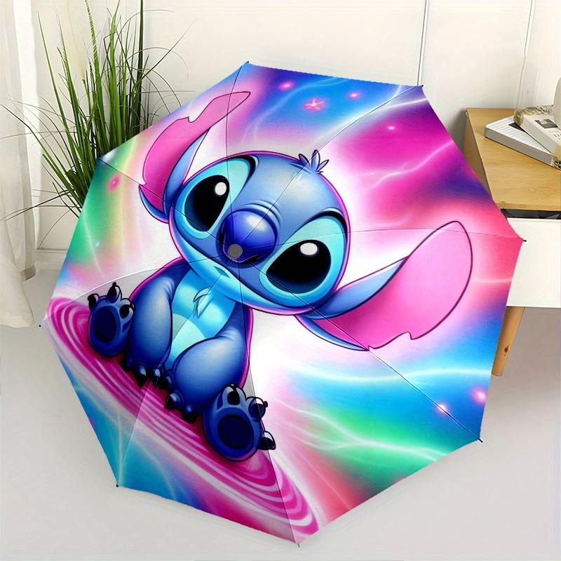 Stitch,colorful Themed folding umbrella, the best choice for gift giving, 8 ribs, casual, durable, lightweight and portable travel umbrella,