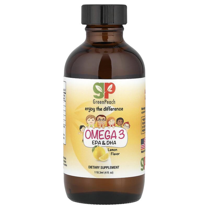 Omega 3 EPA & DHA, Lemon, 4 fl.oz (118.3 ml)