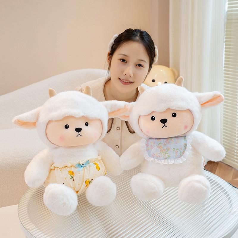 Sheep Plushie Cushion With Soft Filling For Children Playroom And Naptime