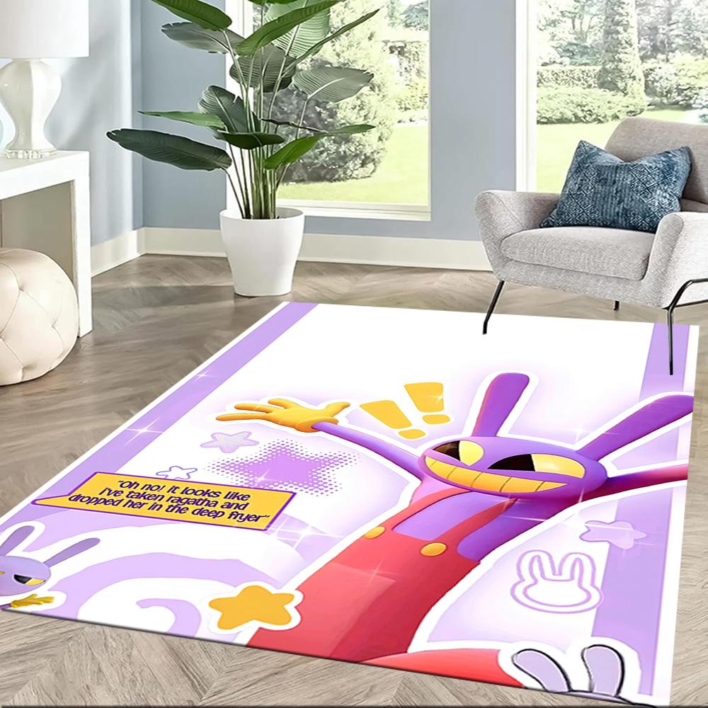 Digital Circus Area Rug Design For Game Room Playrooms Outdoor Hallway Antislip Carpet Office Home Decor Perfect Gift For Friends Family