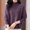 Navava Women S Colorful Daily Mock Neck Long Sleeve Sweater Nk3379