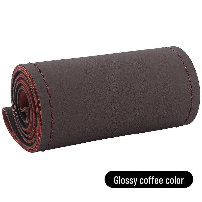 Высокоэластичный кожаный чехол на руль, сшитый вручную, универсальный, на все сезоны