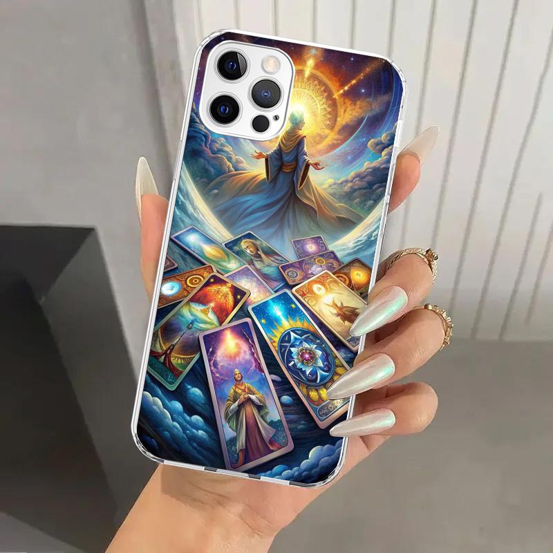 Чехол для телефона с картой Таро "Ведьма" для Iphone 17 Air 16 15 Plus 14 13 Mini 12 11 Pro Max 16E 7 8 SE 2020 Мягкий чехол с принтом 17 Air
