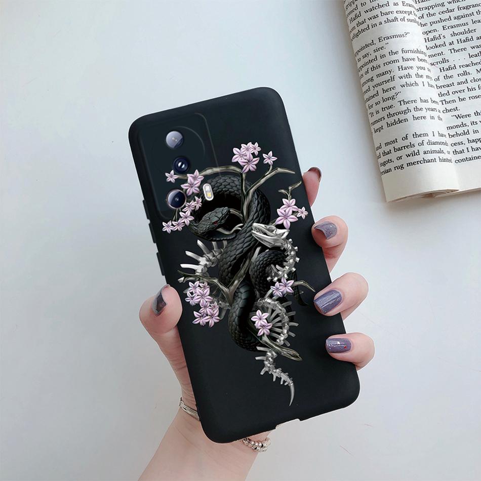 Чехол для Xiaomi 13 Lite 5G 2023 Роскошный силиконовый чехол для телефона с рисунком Черного Дракона для Xiaomi Mi 13 Lite 6.55'' Coque Capas 13Lite