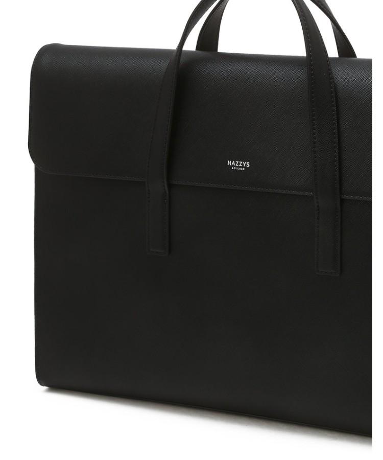 Hazzys Men Acc [Kevin] Black Logo Color Block Briefcase Hjba6F411Bk