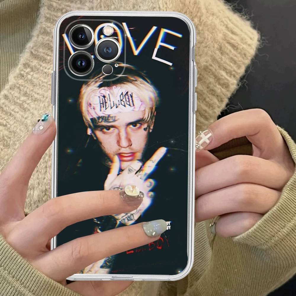 Чехол из ТПУ-силикона в стиле Emo Rapper Lil Peep Для IPhone 11 12 13 14 15 16 17 Pro Max Ударопрочный Прозрачная задняя крышка