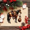 Рождественское 2D украшение в виде лошади, акриловое плоское украшение для подвешивания в виде лошади, сувенир в виде лошади, украшение на рождественскую елку для любителей лошадей, подарки, праздничный декор