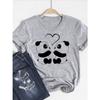 Watercolor Love Heart Sweet Fashion Short Sleeve Print T Shirt Tee Basic Clothing Summer Top Graphic T-shirt Women Clothes