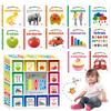 1 Set Of 12 Children's Educational Flip Books, Reading Pictures And Words To Improve Baby's Cognition Spanish Boxed Set