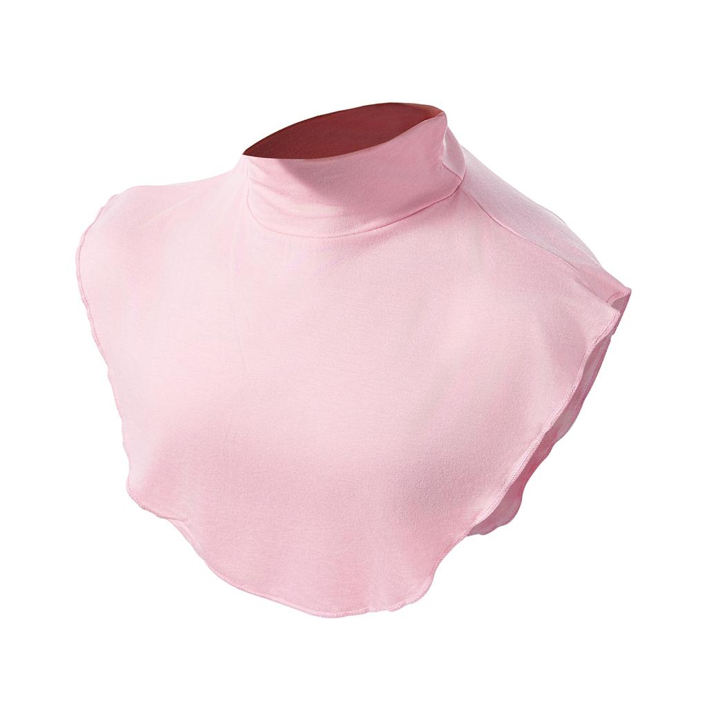 Women Muslim Modal Fake False Collar Islamic Hijab Extensions Turtleneck High Neck Cover Warmer Half Tops Hijab Scarf Crop Wrap