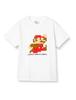 Polka Mario ретро размер M [Super Mario] Футболка, с коротким рукавом, в горошек, прыжок, дизайн, мужская, 22803457, белая,
