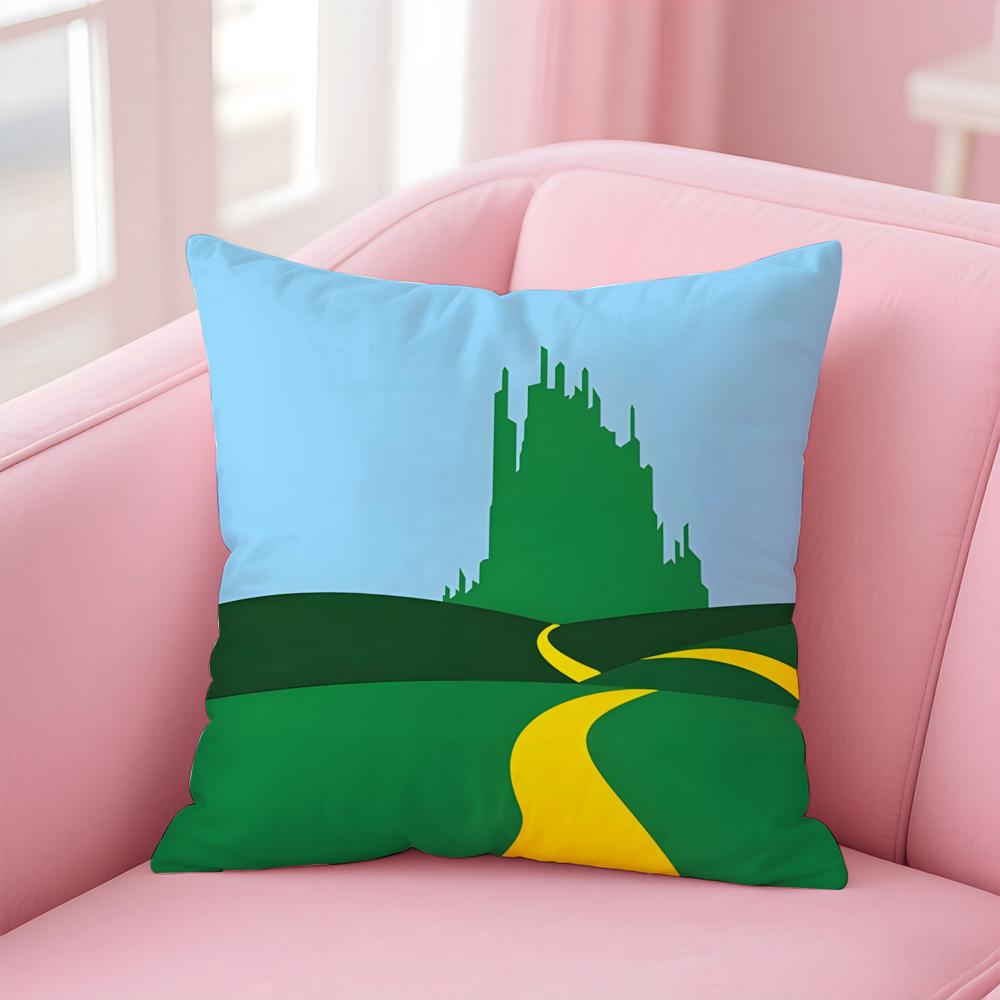 movie fantasy The WWizard of OOz Cushion Cover Pillow Case Soft Friendly Fabric Concealed Zipper