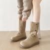 Queen Fan Khaki Retro Platform Boots Women's 2025 New Autumn with Skirt Slim Maillard Short Boots