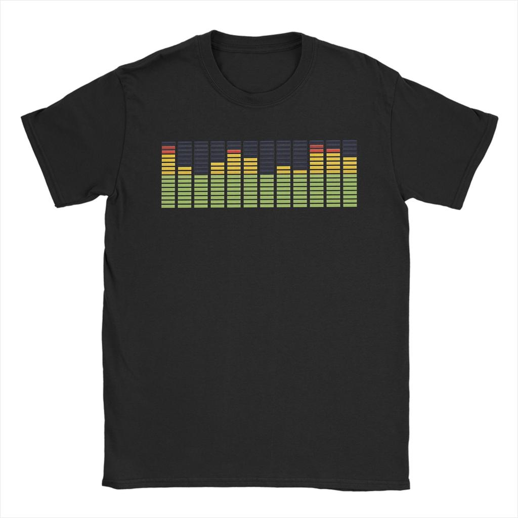 12 Bar Audio Equalizer T Shirts Unisex 100 Cotton Funny Tshirts Round Neck Tees Short Sleeve Tops Gift Idea