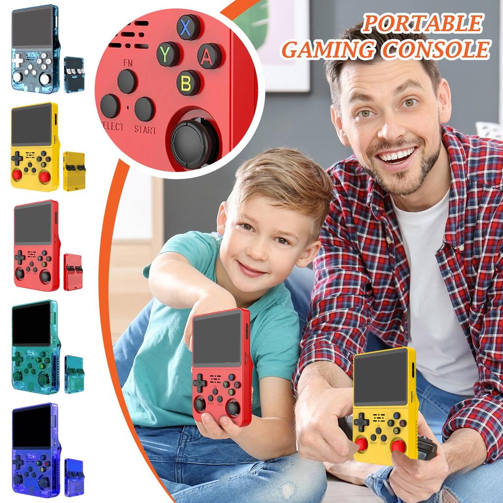 Портативная игровая консоль с 128 ГБ встроенной памяти, 20000+ игр, система Linux с открытым исходным кодом, 3,5-дюймовый IPS-экран, портативный карманный видеоплеер
