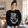 Women's Praying Hands Graphic Sweatshirts Thanksgiving Warm Long Sleeve Pullover Autumn Winter Gothic Vintage Streetwear Clothes