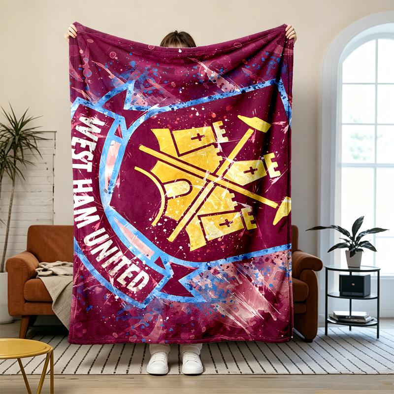 West Ham Soft and comfortable flannel Suitable for sofas living rooms outdoor camping travel and also makes a great anniversary gift