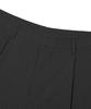 TRILLION One-Pleat Stripe Button Strap Wide Slacks [Charcoal]
