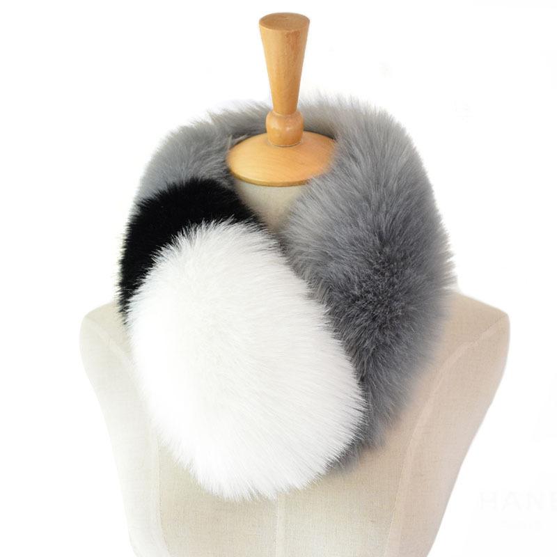 Furry Women Scarf Collar Winter Autumn Neckerchief Faux Fur Warm Accessories