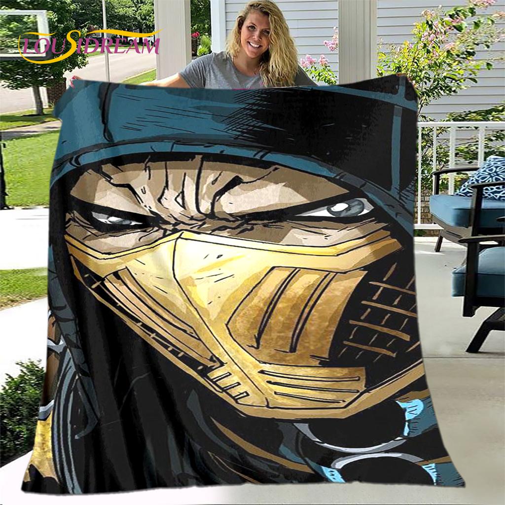 Новое одеяло с рисунком Mortal Kombat, фланелевое одеяло, мягкое теплое одеяло для гостиной, спальни, кровати, дивана, декор, подарок