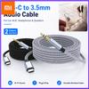 Xiaomi USB C на 3,5 мм AUX Кабель HiFi Стерео Аудио Адаптер для Автомобиля Наушников Динамика Type C Шнур для Наушников Плетеный Звуковой Кабель