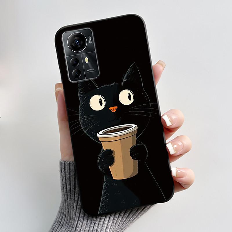 Чехол для ZTE Blade A72s A7050/V41 Умный чехол Роскошный Дракон Милый Крутой Мальчики Девочки Черный Матовый Мягкий ТПУ Силиконовый Чехол Задняя Крышка