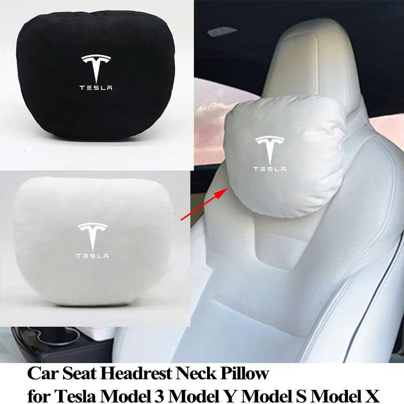 Whalq7 Для Tesla Model 3 Model Y Подушка-подголовник на сиденье автомобиля Подушка для шеи Модель S Модель X Мягкая удобная Подушка с эффектом памяти Защитное покрытие Аксессуары