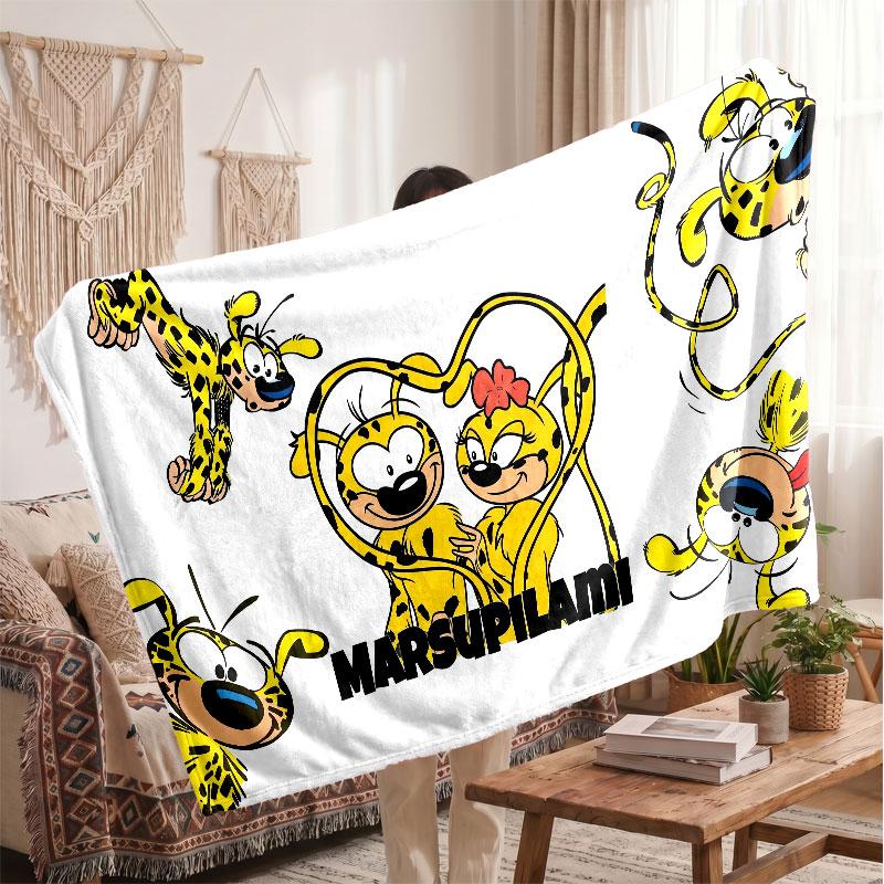 Warm Flannel BlanketMarsupilami Soft Cozy Throw Blanket for Bedroom Couch