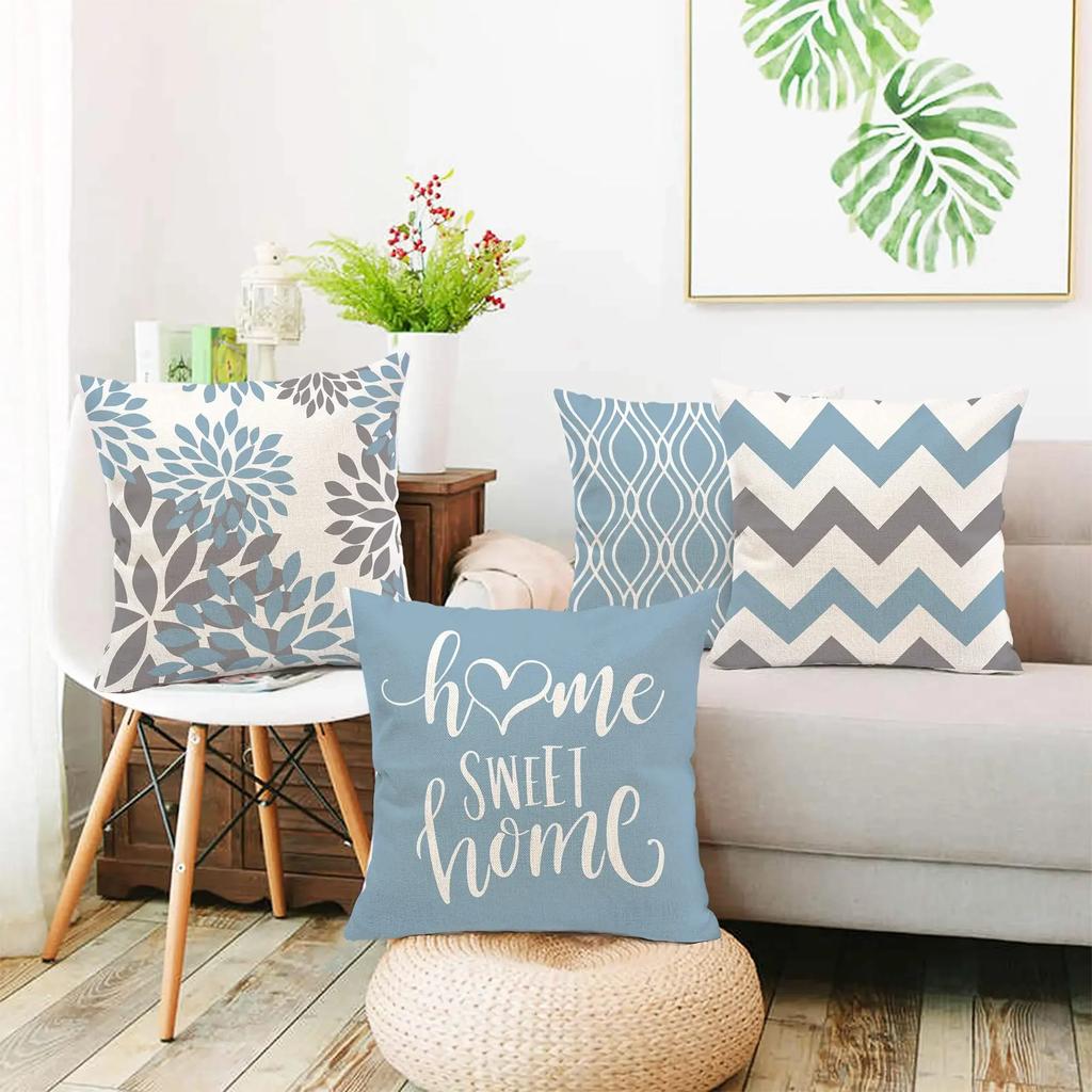 Наволочка из льна с геометрическим узором в виде озера и белого цвета для дивана, украшение для дома, может быть изготовлено по индивидуальному заказу 40x40 45x45 50x50 60x60