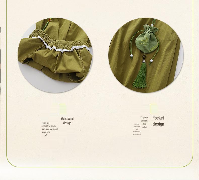 Комплект детского ханьфу танского костюма с длинным рукавом для мальчиков - Детский костюм в китайском стиле для Праздника середины осени