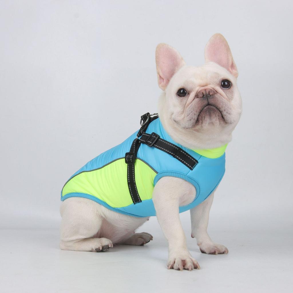 Зимнее пальто для собак Одежда для домашних собак Светоотражающая зимняя теплая куртка для маленьких средних собак Жилет для кошек в холодную погоду Жилет Пальто Одежда для французского бульдога