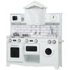 Kids Kitchen Play Kitchen with Oven Sink Sound Function and Accessories Gift for Girls Boys 3-6 Years White