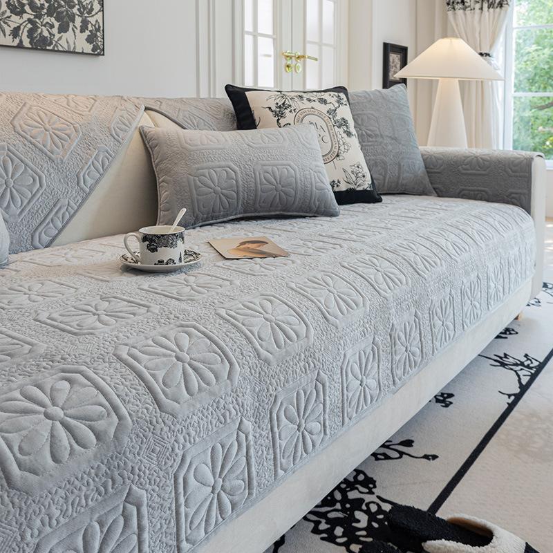 Осенне-зимняя подушка для дивана, высококачественные нескользящие подушки для сиденья, утолщенный флисовый чехол для дивана, ткань