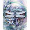 5D DIY Diamond Painting "Dragonfly & Flowers" Embroidery Cross Stitch Rhinestone Mosaic Painting
