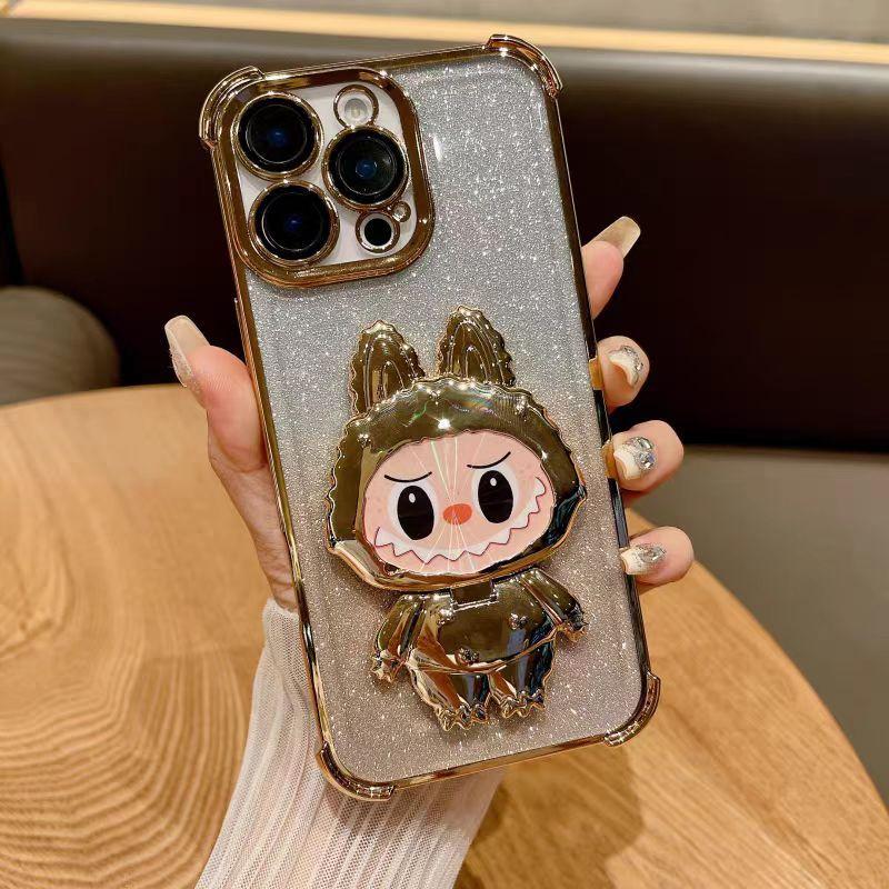 Зеркальная подставка Labcloth подходит для iPhone16ProMax, имеет гальваническое покрытие и полностью закрывает четыре угла iPhone 14 для защиты от падений.