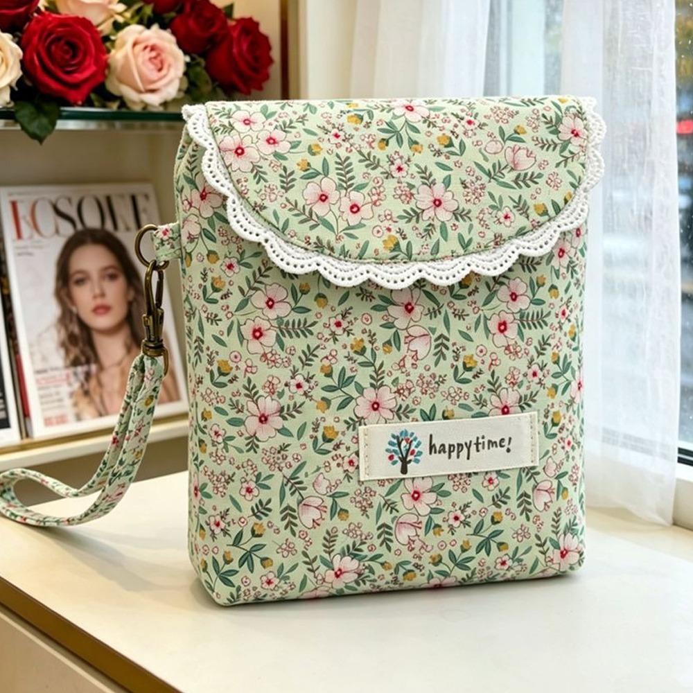 Pastoral Style Lipstick Makeup Bag Cotton Cosmetic Bag Sanitary Napkin Storage Bag for Women Girls