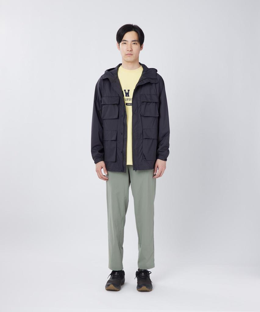 Snow Peak Double Weave Mountain Parka Outer Jacket for Men and XL U.L. JK-26SU012 Women, BLACK,