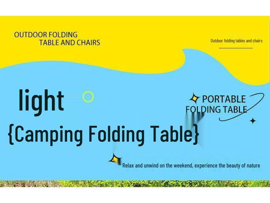 Портативный складной стол для кемпинга на открытом воздухе с увеличенной высотой - Легкий дизайн "яйцо-рулет"