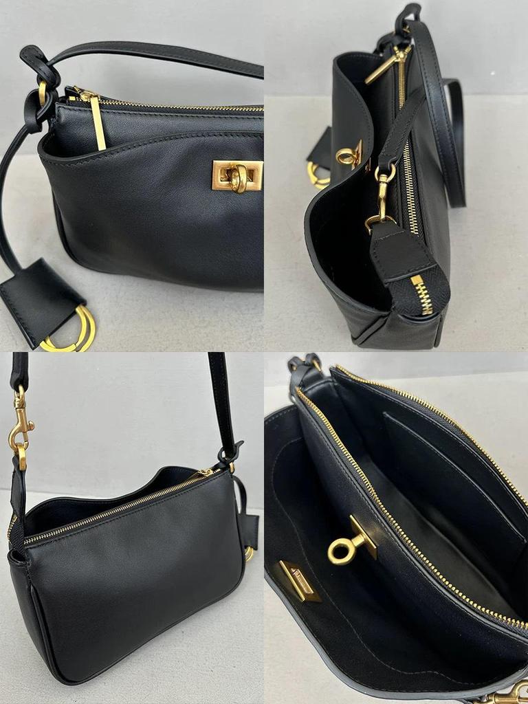 Высококачественная женская сумка-кроссбоди хобо из натуральной кожи 2025