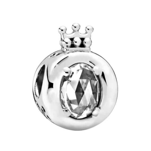 Цирконовая Корона Подвеска из Бисера Защитная Цепочка Подходит Оригинальные Модные Подвески Серебряный Цвет Браслет Женщины Девушка Ювелирные Изделия Оптовая Продажа На Заказ