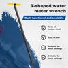 Ключ для клапана водомера 16,9-37,2 дюйма Гаечный ключ Многоцелевой инструмент для перекрытия воды Регулируемая длина Ключ для водомера для водопроводной трубы