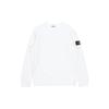 STONE ISLAND Однотонный свитшот пуловер с круглым вырезом из матового хлопка с вышивкой-нашивкой на рукаве. Унисекс свитшот 731563020-v0001