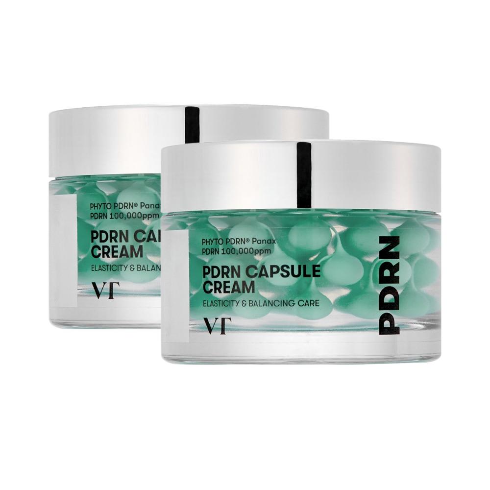VT COSMETICS Капсульный крем с PDRN 100 Осветляющий и подтягивающий увлажняющий крем 50 мл x2