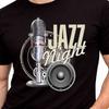 Vintage Jazz Night On Air Vintage Microphone Speaker Radio Host Graphic T-Shirt.